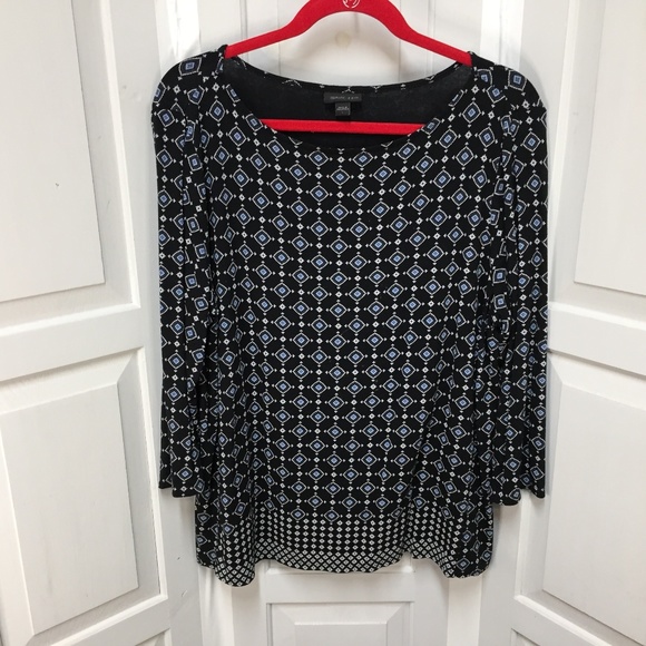 J. Jill Tops - J. Jill Wherever Collection Black & Blue Tunic